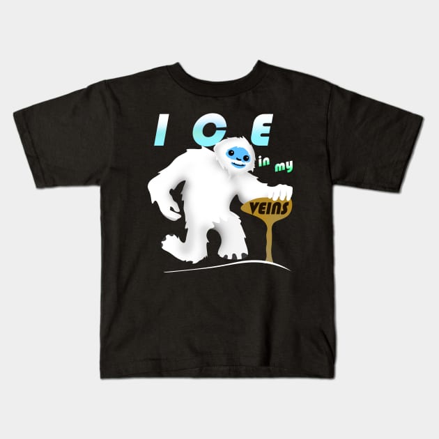 Ice in my veins, abominable snowman Kids T-Shirt by AdishPr